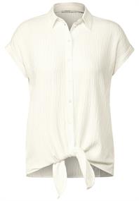 Bluse mit Knotendetail vanilla white