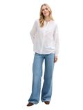 Bluse mit leichten Ballonärmeln multicolor stitching