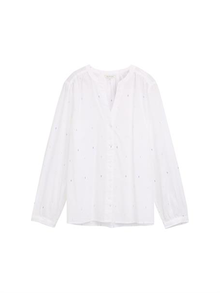 Bluse mit leichten Ballonärmeln multicolor stitching