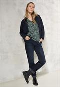 Bluse mit Minimal Print black