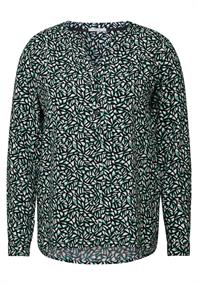 Bluse mit Minimal Print black