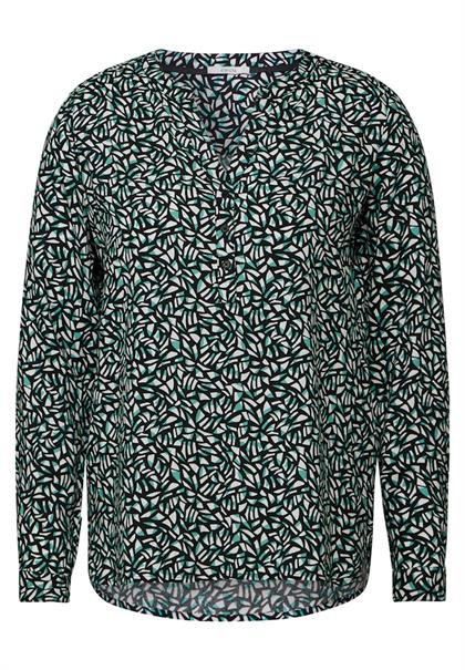 Bluse mit Minimal Print black