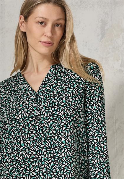 Bluse mit Minimal Print black