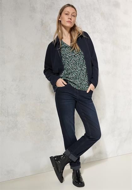 Bluse mit Minimal Print black