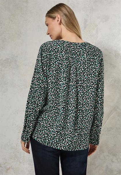 Bluse mit Minimal Print black