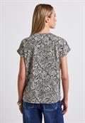 Bluse mit Minimal Print pine grove green