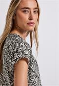 Bluse mit Minimal Print pine grove green
