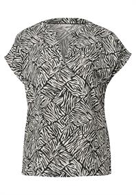 Bluse mit Minimal Print pine grove green