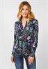 Bluse mit Minimalprint deep blue