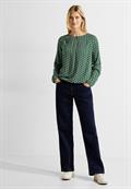 Bluse mit Minimalprint easy green