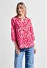 Bluse mit modernem Print pink sorbet