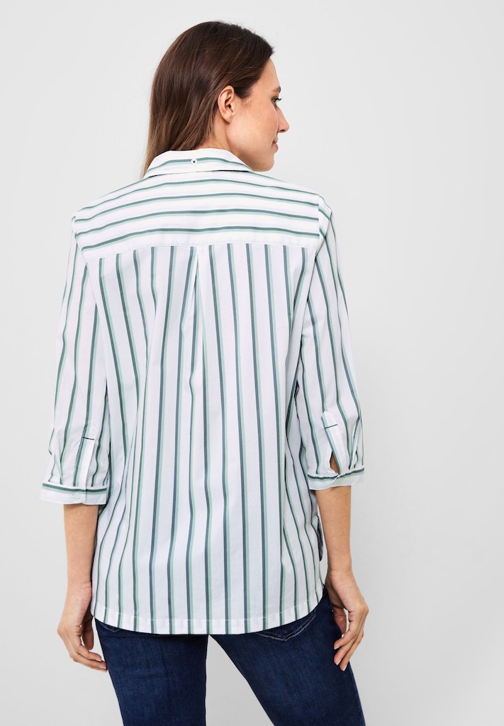 easy bei Multicolorstreifen Cecil Langarmbluse bequem Damen online mit kaufen khaki Bluse