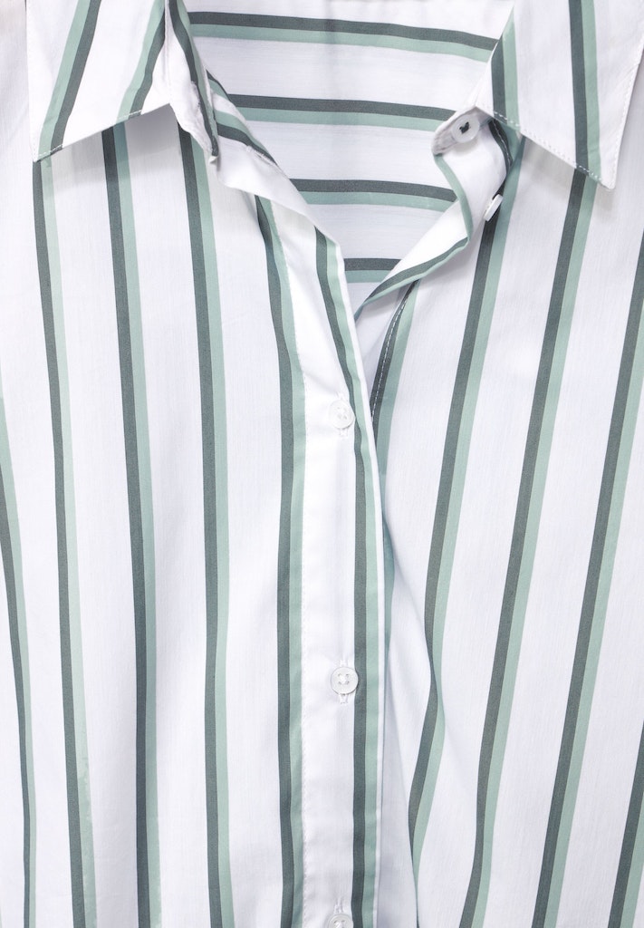 Cecil Damen Langarmbluse Bluse mit Multicolorstreifen easy khaki bequem  online kaufen bei | Hemdblusen