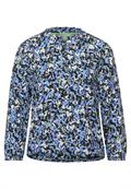 Bluse mit Multicolour Print dark vintage blue