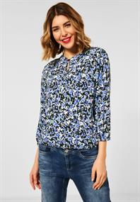 Bluse mit Multicolour Print dark vintage blue