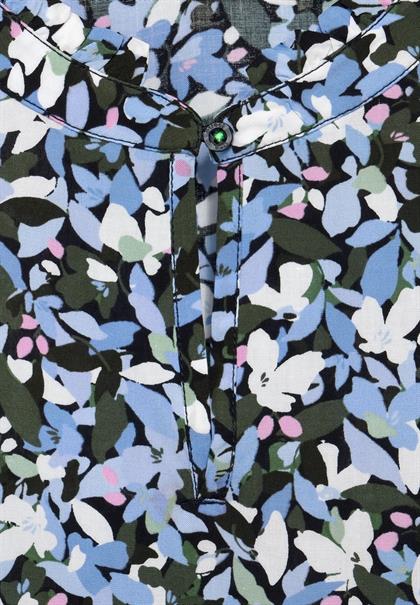 Bluse mit Multicolour Print dark vintage blue