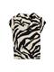 Bluse mit Muster abstract beige zebra
