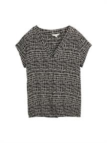 Bluse mit Muster abstract black grid design