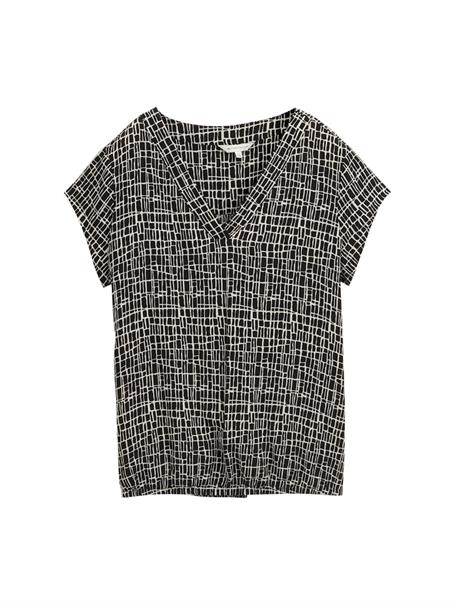 Bluse mit Muster abstract black grid design