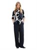 Bluse mit Muster big floral shapes design