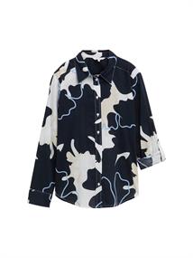 Bluse mit Muster big floral shapes design