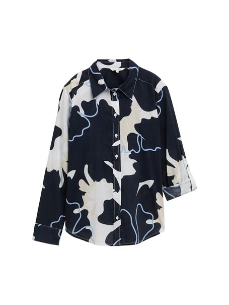 Bluse mit Muster big floral shapes design