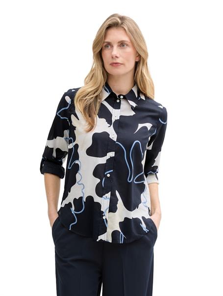 Bluse mit Muster big floral shapes design