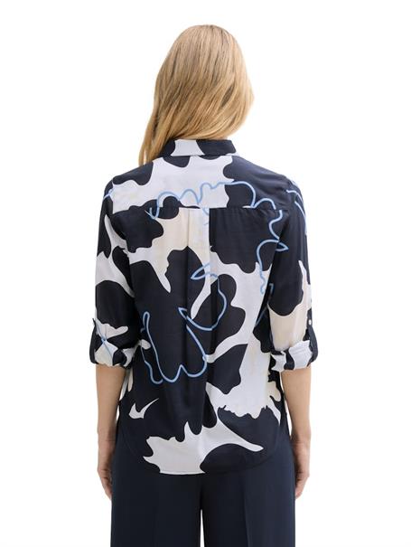 Bluse mit Muster big floral shapes design