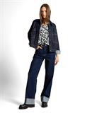 Bluse mit Muster blue ginkgo minimal