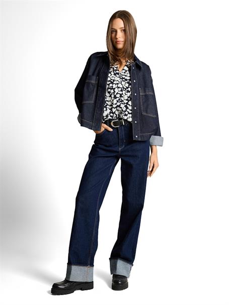 Bluse mit Muster blue ginkgo minimal