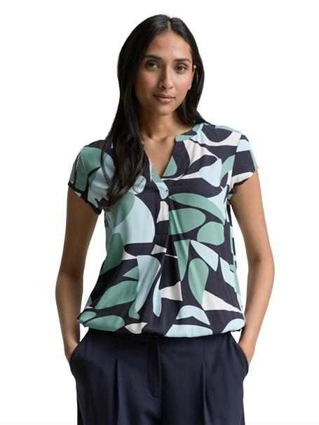 Bluse mit Muster green dots and shapes design