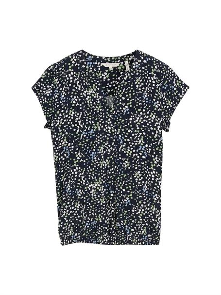 Bluse mit Muster multicolor navy dot structure