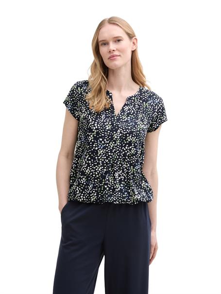 Bluse mit Muster multicolor navy dot structure