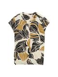 Bluse mit Muster neutral cut leaves design