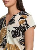 Bluse mit Muster neutral cut leaves design
