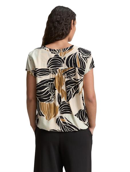 Bluse mit Muster neutral cut leaves design