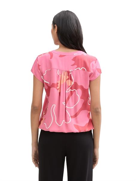 Bluse mit Muster pink big floral shapes design