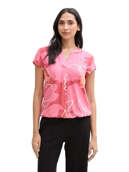 Bluse mit Muster pink big floral shapes design