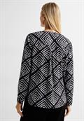 Bluse mit Ornamentprint black