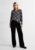 Bluse mit Ornamentprint black