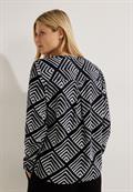 Bluse mit Ornamentprint black