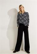 Bluse mit Ornamentprint black