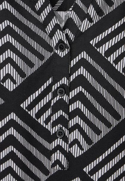 Bluse mit Ornamentprint black