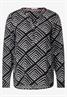 Bluse mit Ornamentprint black