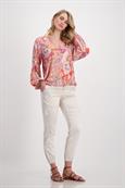 Bluse mit Paisleymuster apricot gemustert