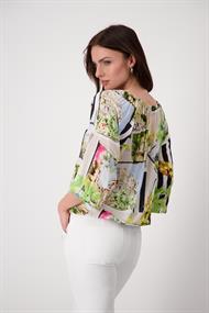 Bluse mit Polaroidmuster marmor gemustert