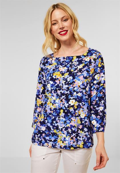 Bluse mit Print grand blue