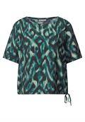 Bluse mit Print hunter green