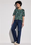 Bluse mit Print hunter green