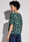 Bluse mit Print hunter green